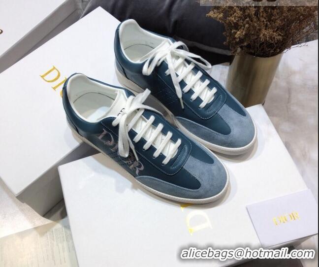 Fashion Dior Homme B01 Calfskin Suede Sneakers 070842 Blue