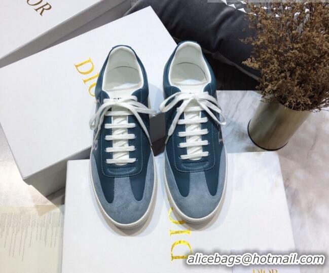 Fashion Dior Homme B01 Calfskin Suede Sneakers 070842 Blue