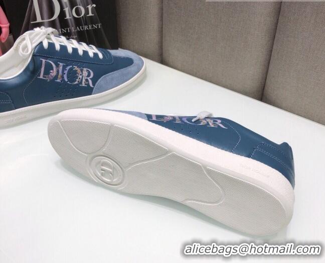 Fashion Dior Homme B01 Calfskin Suede Sneakers 070842 Blue