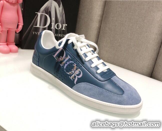 Fashion Dior Homme B01 Calfskin Suede Sneakers 070842 Blue