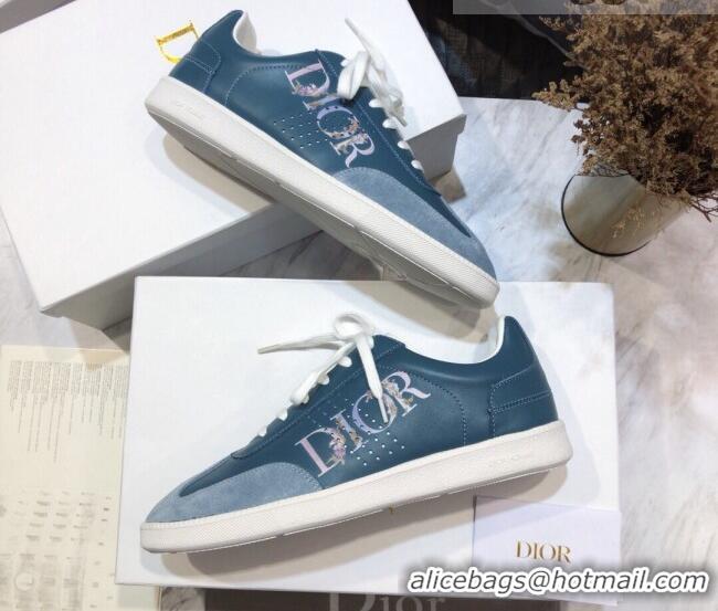 Fashion Dior Homme B01 Calfskin Suede Sneakers 070842 Blue