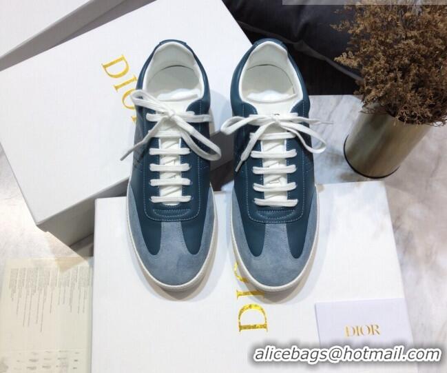 Low Price Dior Homme B01 Calfskin Suede Sneakers 070843 Blue