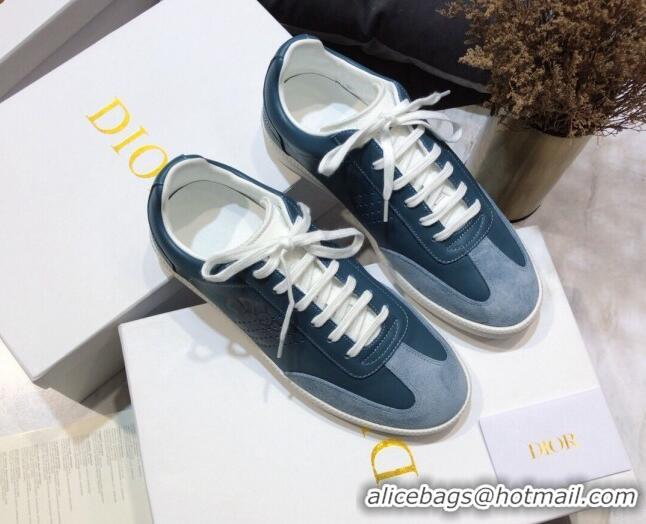 Low Price Dior Homme B01 Calfskin Suede Sneakers 070843 Blue