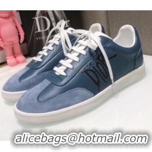 Best Quality Dior Homme B01 Calfskin Suede Sneakers 070844 Blue