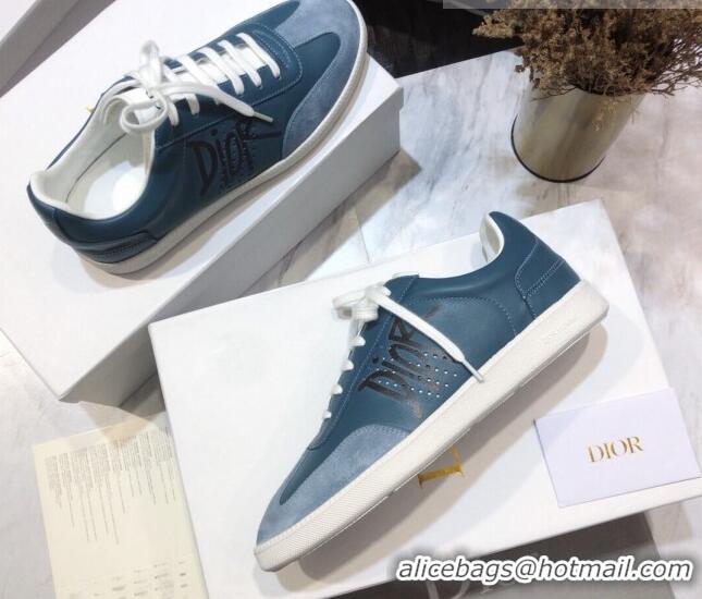 Best Quality Dior Homme B01 Calfskin Suede Sneakers 070844 Blue