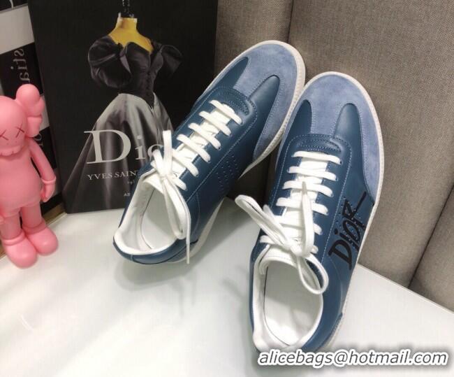 Best Quality Dior Homme B01 Calfskin Suede Sneakers 070844 Blue