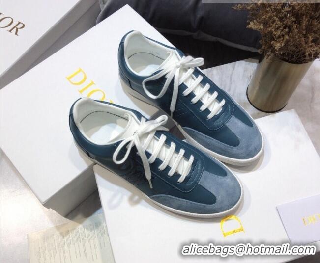 Best Quality Dior Homme B01 Calfskin Suede Sneakers 070844 Blue