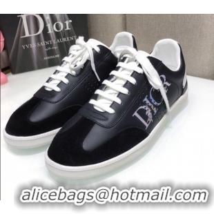 Best Product Dior Homme B01 Calfskin Suede Sneakers 070845 Black