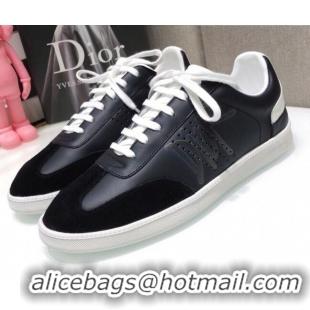 Charming Dior Homme B01 Calfskin Suede Sneakers 070846 Black