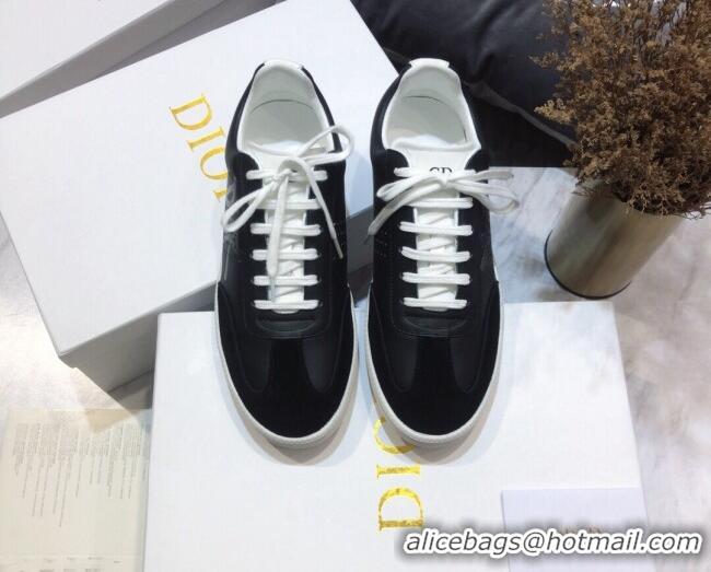 Charming Dior Homme B01 Calfskin Suede Sneakers 070846 Black