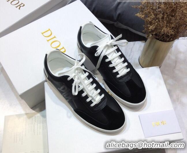 Charming Dior Homme B01 Calfskin Suede Sneakers 070846 Black