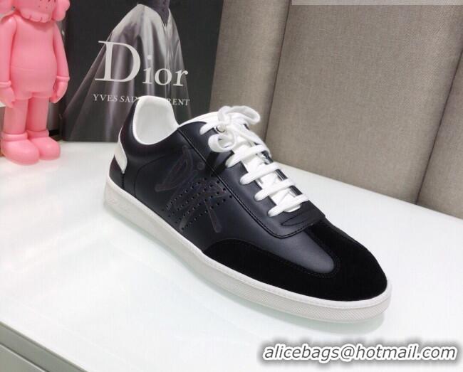 Charming Dior Homme B01 Calfskin Suede Sneakers 070846 Black