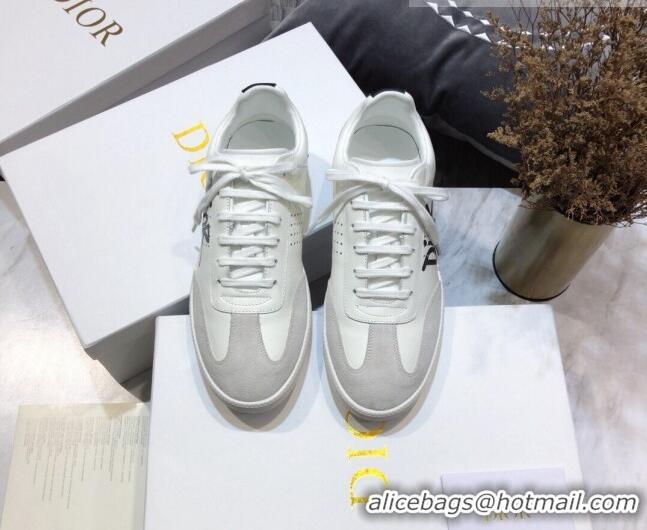 Good Product Dior Homme B01 Calfskin Suede Sneakers 070848 White