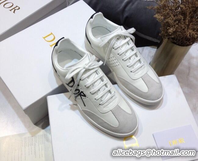 Good Product Dior Homme B01 Calfskin Suede Sneakers 070848 White