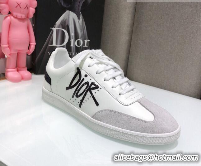 Good Product Dior Homme B01 Calfskin Suede Sneakers 070848 White