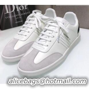 Luxury Product Dior Homme B01 Calfskin Suede Sneakers 070849 White