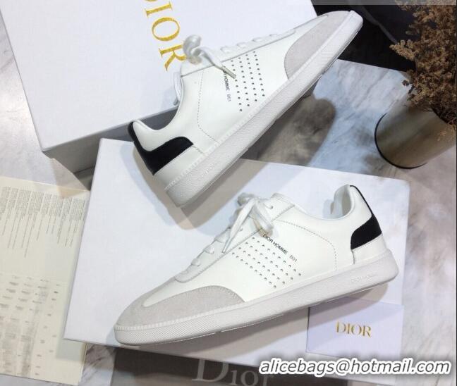 Luxury Product Dior Homme B01 Calfskin Suede Sneakers 070849 White