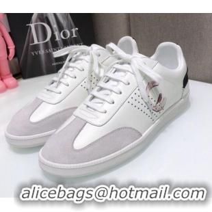 Duplicate Dior Homme B01 Calfskin Suede Sneakers 070850 White