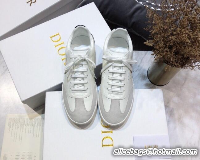 Duplicate Dior Homme B01 Calfskin Suede Sneakers 070850 White