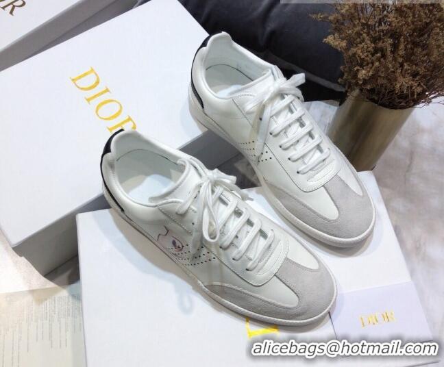 Duplicate Dior Homme B01 Calfskin Suede Sneakers 070850 White