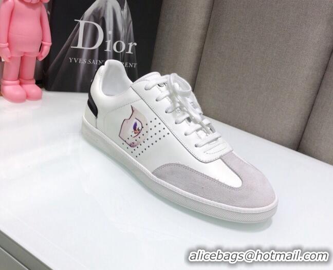 Duplicate Dior Homme B01 Calfskin Suede Sneakers 070850 White