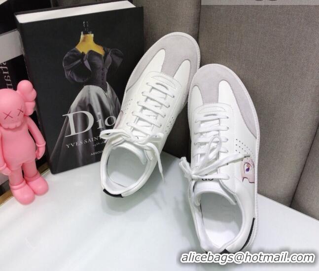 Duplicate Dior Homme B01 Calfskin Suede Sneakers 070850 White