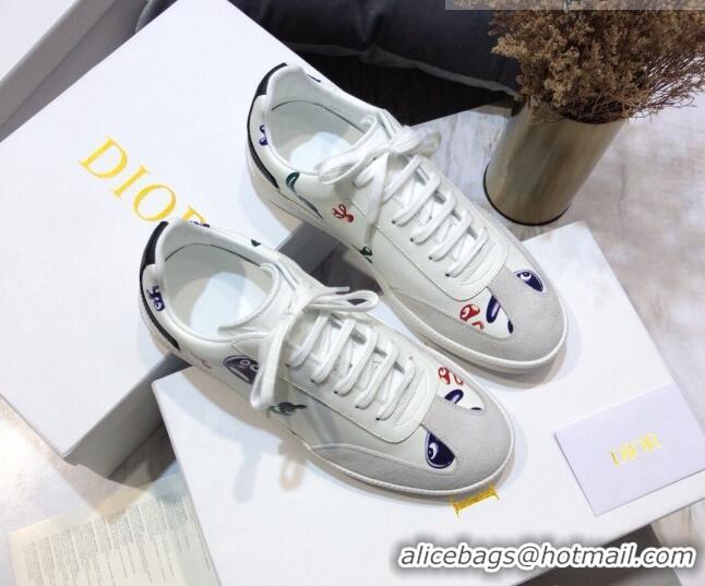 Good Looking Dior Homme B01 Calfskin Suede Sneakers 070851 White