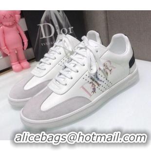 Unique Style Dior Homme B01 Calfskin Suede Sneakers 070853 White