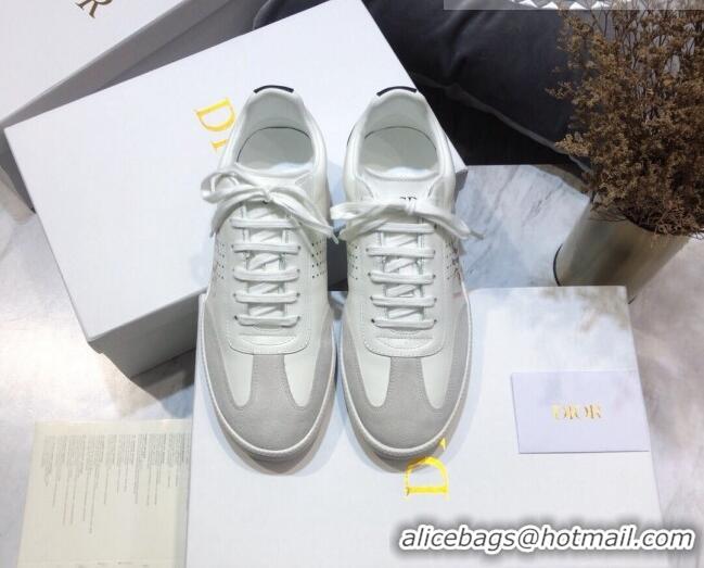 Unique Style Dior Homme B01 Calfskin Suede Sneakers 070853 White