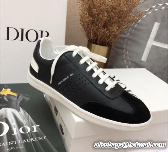 Perfect Dior Homme B01 Calfskin Suede Sneakers 070854 Black