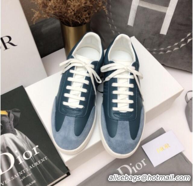 Top Quality Dior Homme B01 Calfskin Suede Sneakers 070854 Blue