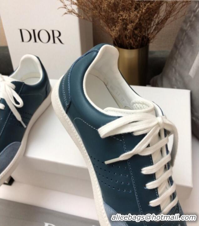 Top Quality Dior Homme B01 Calfskin Suede Sneakers 070854 Blue