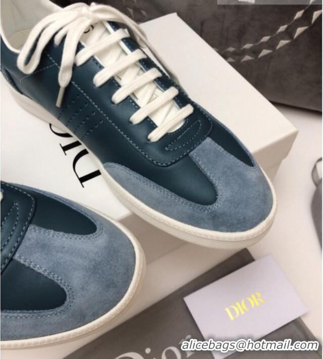 Top Quality Dior Homme B01 Calfskin Suede Sneakers 070854 Blue