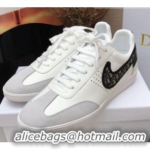 Good Quality Dior Homme B01 Calfskin Suede Sneakers 070856 White