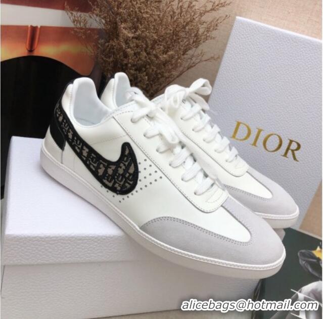 Good Quality Dior Homme B01 Calfskin Suede Sneakers 070856 White