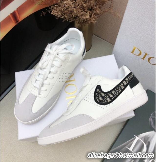 Good Quality Dior Homme B01 Calfskin Suede Sneakers 070856 White