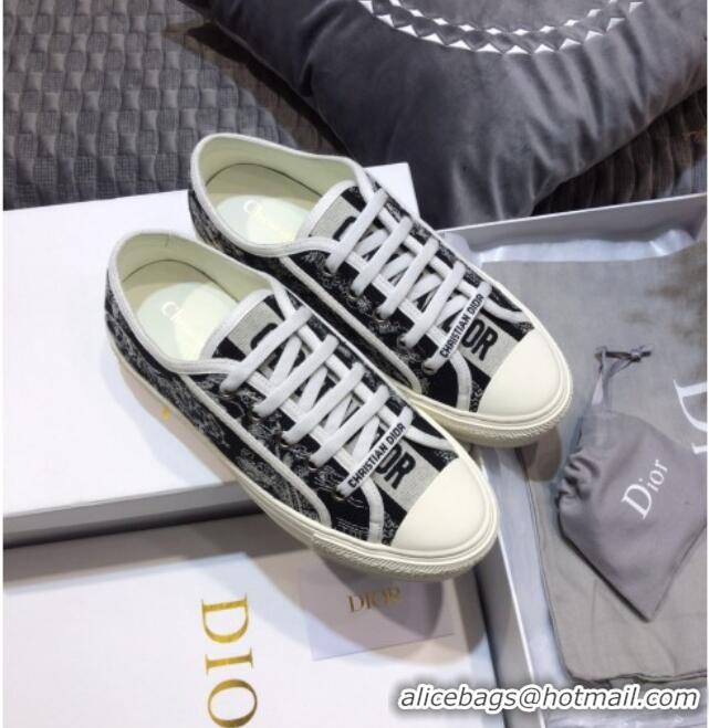 Top Grade Dior Walk'n'Dior Sneakers in Deep Blue Toile de Jouy Reverse Embroidered Cotton 070864