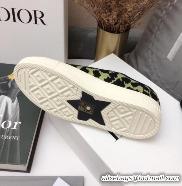 Super Dior Walk'n'Dior Sneakers in Lime Green Multicolor Mizza Embroidered Cotton 070867