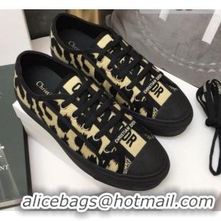 Unique Style Dior Walk'n'Dior Sneakers in Beige Multicolor Mizza Embroidered Cotton 070865