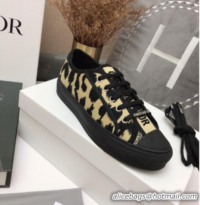 Unique Style Dior Walk'n'Dior Sneakers in Beige Multicolor Mizza Embroidered Cotton 070865