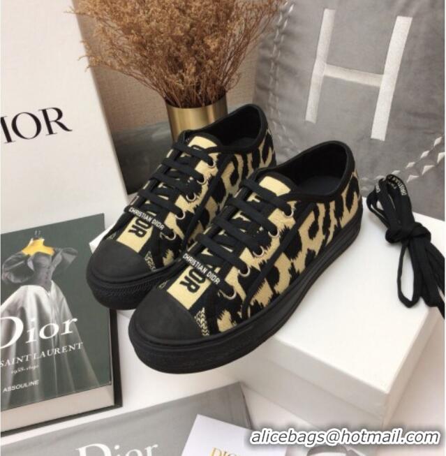 Unique Style Dior Walk'n'Dior Sneakers in Beige Multicolor Mizza Embroidered Cotton 070865