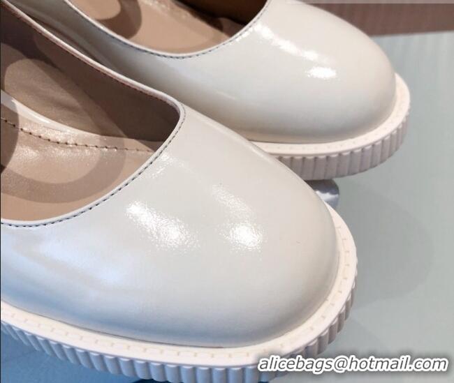 Best Product Dior D-Doll Shiny Calfskin Mary Jane Pumps 071301 White