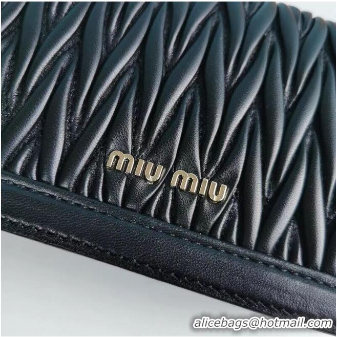 Well Crafted miu miu Matelasse Nappa Leather mini Shoulder Bag 5BD099 black