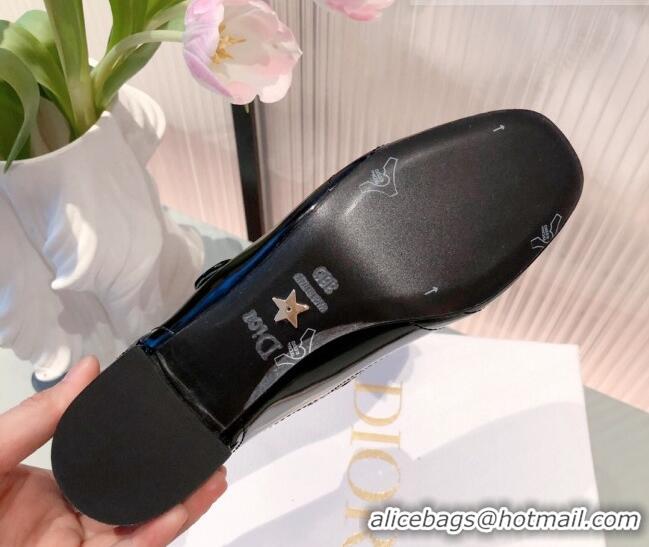 Best Price Dior D-Doll Cut-out Shiny Calfskin Mary Jane Pumps 071308 Black 2021