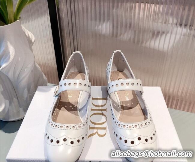 Purchase Dior D-Doll Cut-out Shiny Calfkskin Mary Jane Pumps 071312 White 2021