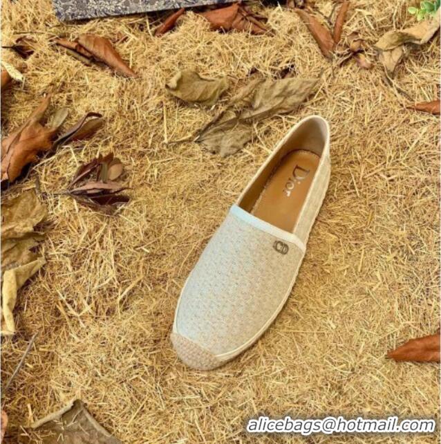 Low Price Dior Flat Espadrilles in Oblique Embroidered Canvas 081313 Grey 2021