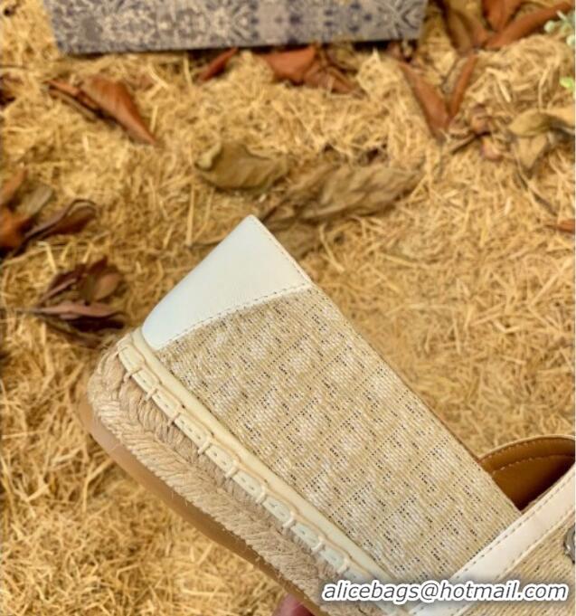 Low Price Dior Flat Espadrilles in Oblique Embroidered Canvas 081313 Grey 2021