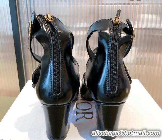 Low Price Dior D-Doll Mary Janes Pumps in Black Shiny Calfskin 081653