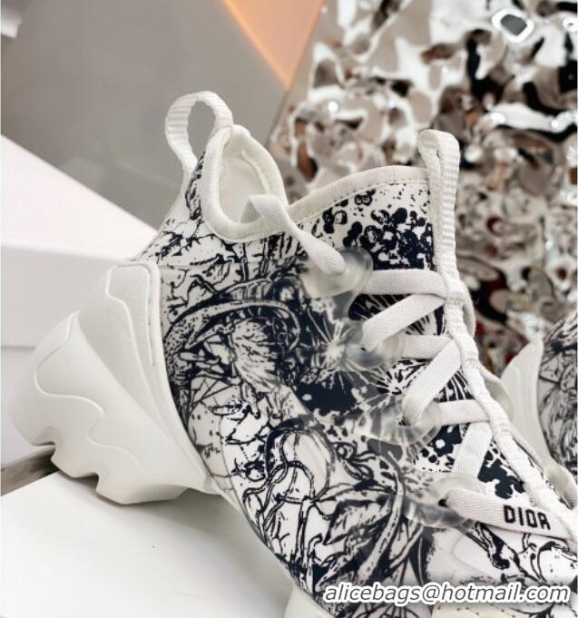 Best Grade Dior D-Connect Sneaker in Zodiac Printed Technical Fabric S17X 2021