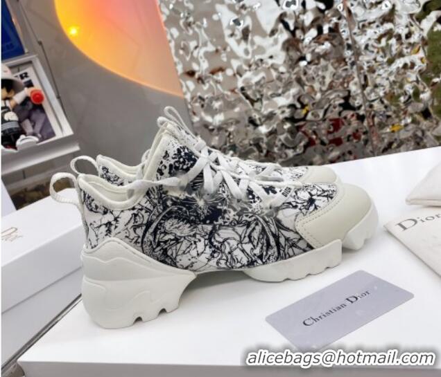 Best Grade Dior D-Connect Sneaker in Zodiac Printed Technical Fabric S17X 2021